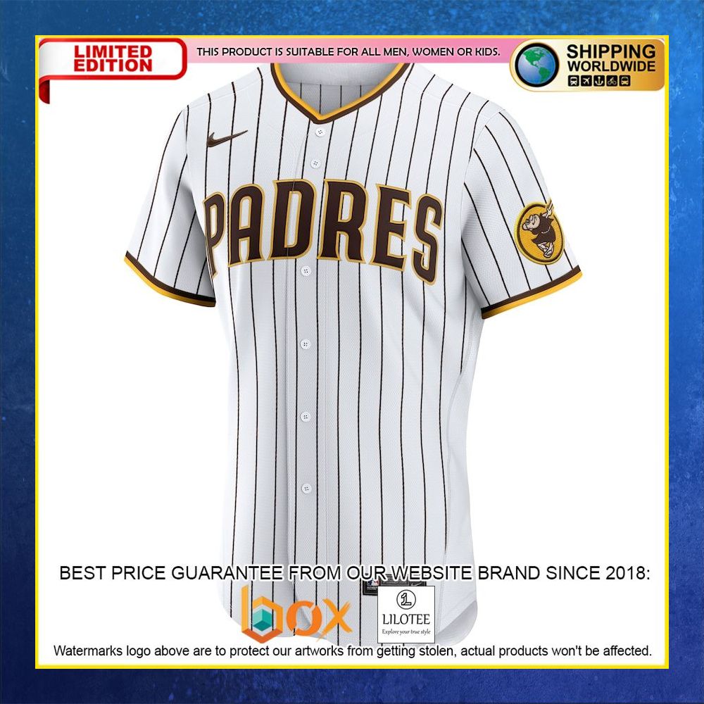 HOT San Diego Padres Custom Name Number White Baseball Jersey Shirt 5