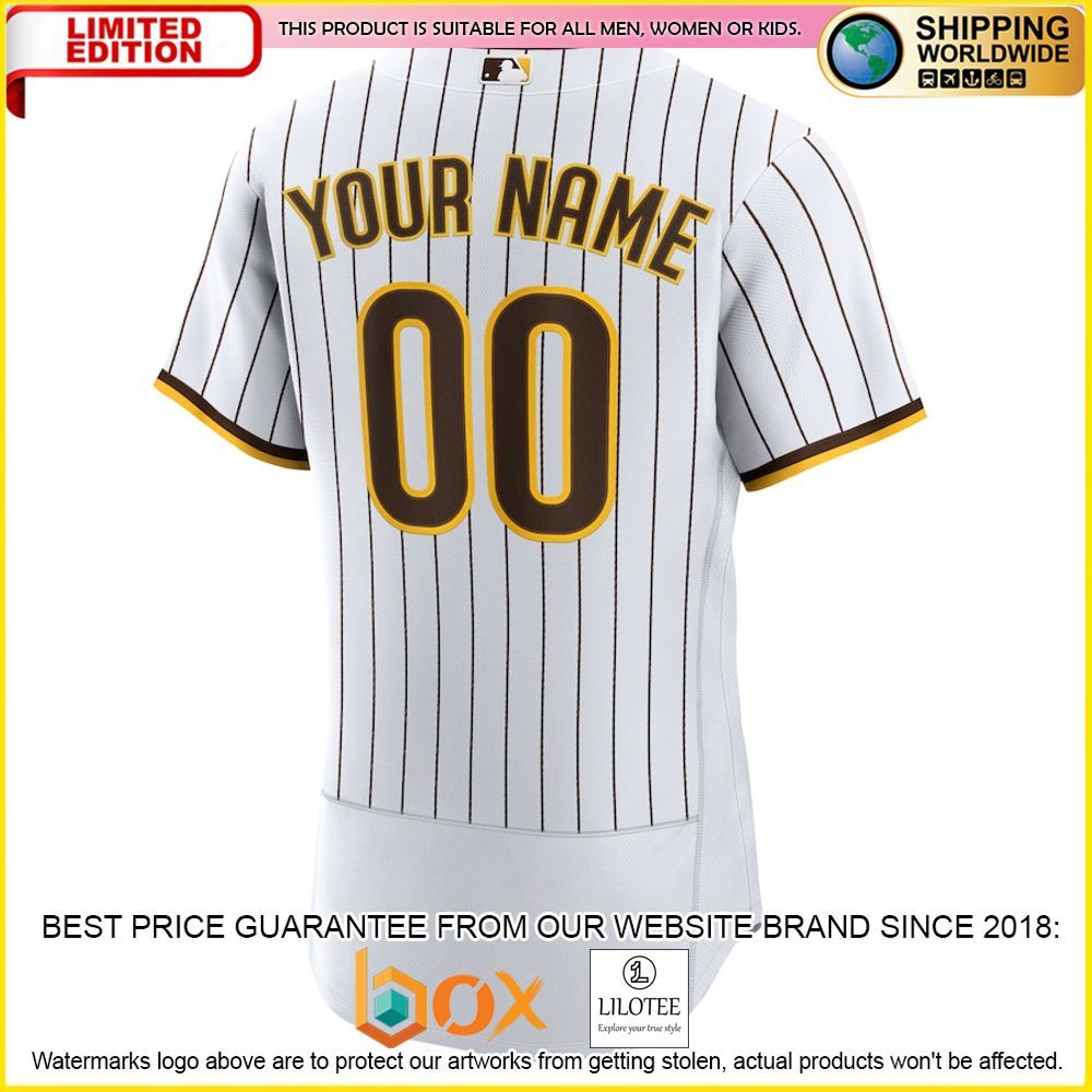 HOT San Diego Padres Custom Name Number White Baseball Jersey Shirt 3
