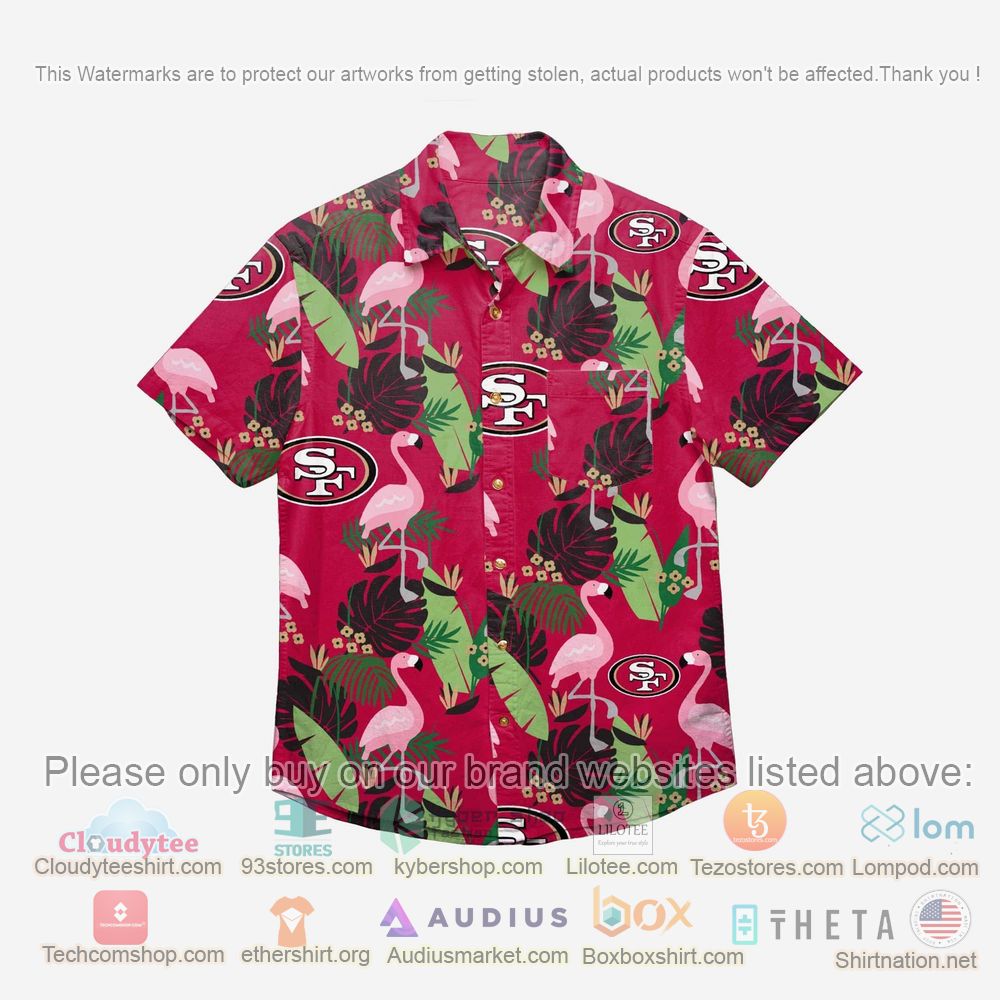 HOT San Francisco 49ers Floral Button-Up Hawaii Shirt 1