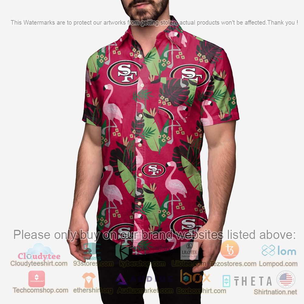 HOT San Francisco 49ers Floral Button-Up Hawaii Shirt 2