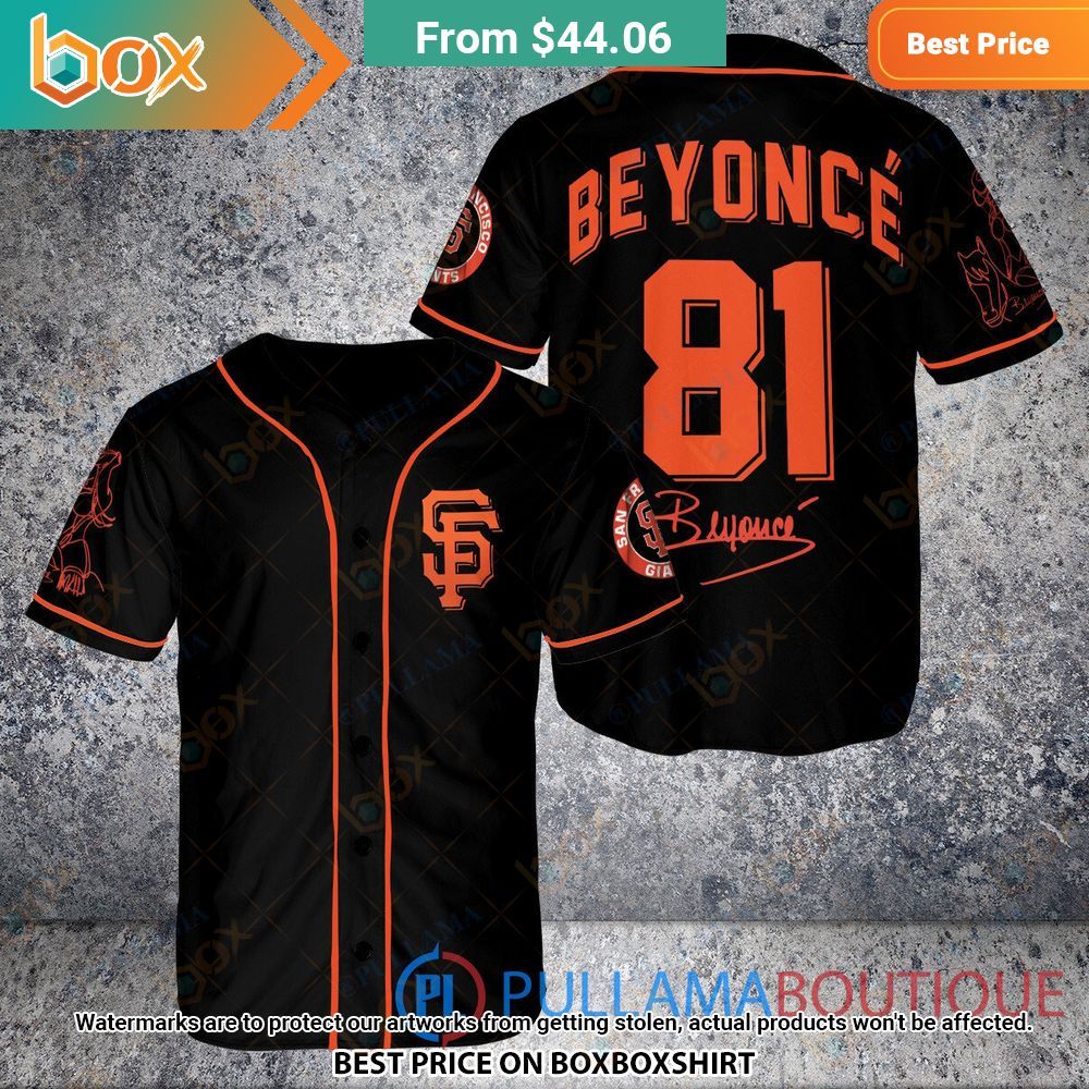 San Francisco Giants Beyonce Black Baseball Jersey 7