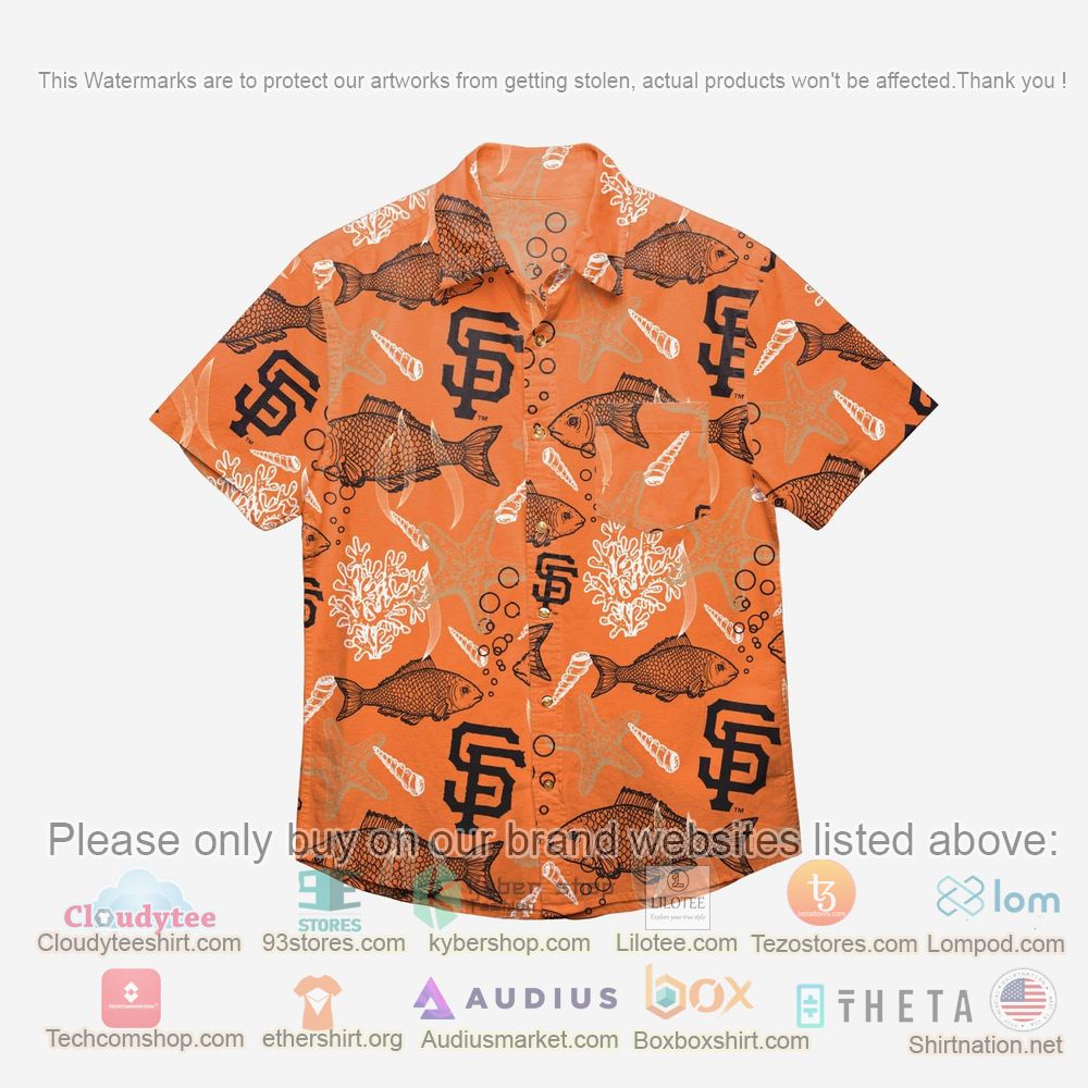 HOT San Francisco Giants Floral Button-Up Hawaii Shirt 1