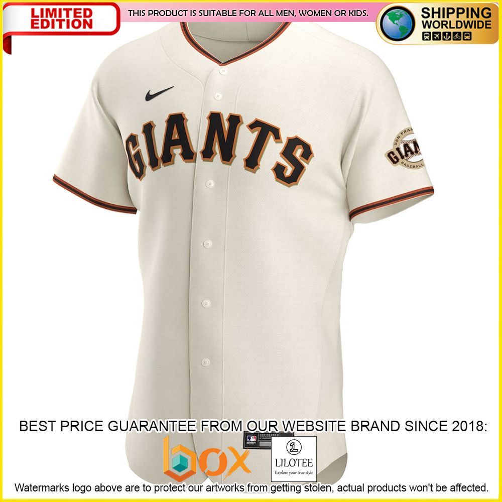 HOT San Francisco Giants Cream Baseball Jersey Shirt 2