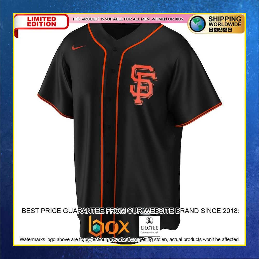 HOT San Francisco Giants Custom Name Number Black Baseball Jersey Shirt 5