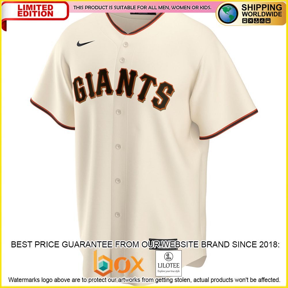HOT San Francisco Giants Team Cream Baseball Jersey Shirt 2