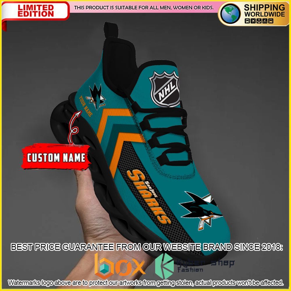 NEW San Jose Sharks Custom Name Clunky Shoes 1