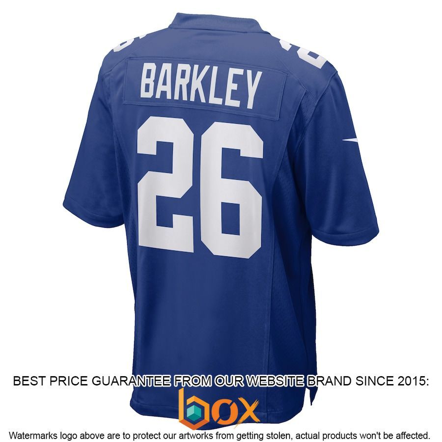 BEST Saquon Barkley New York Giants Royal Football Jersey 3