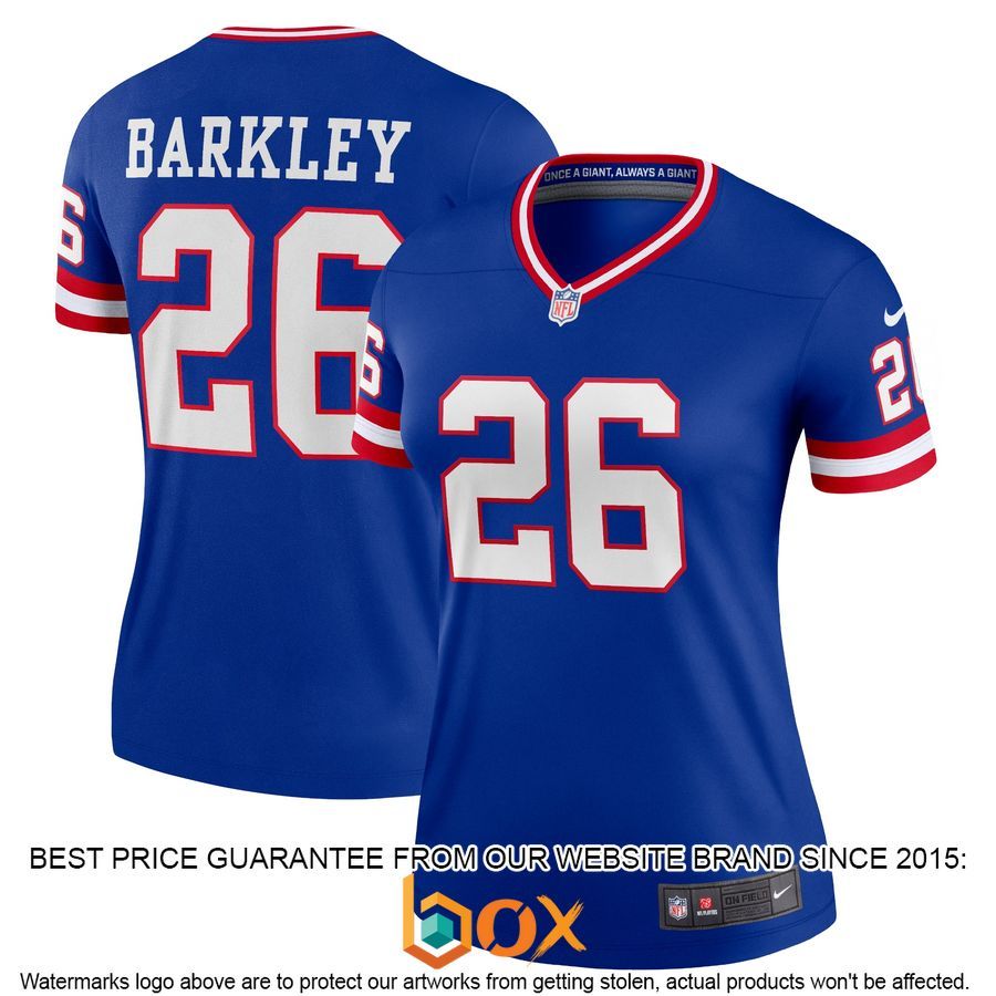 NEW Saquon Barkley New York Giants Women's Classic Legend Royal Football Jersey 1