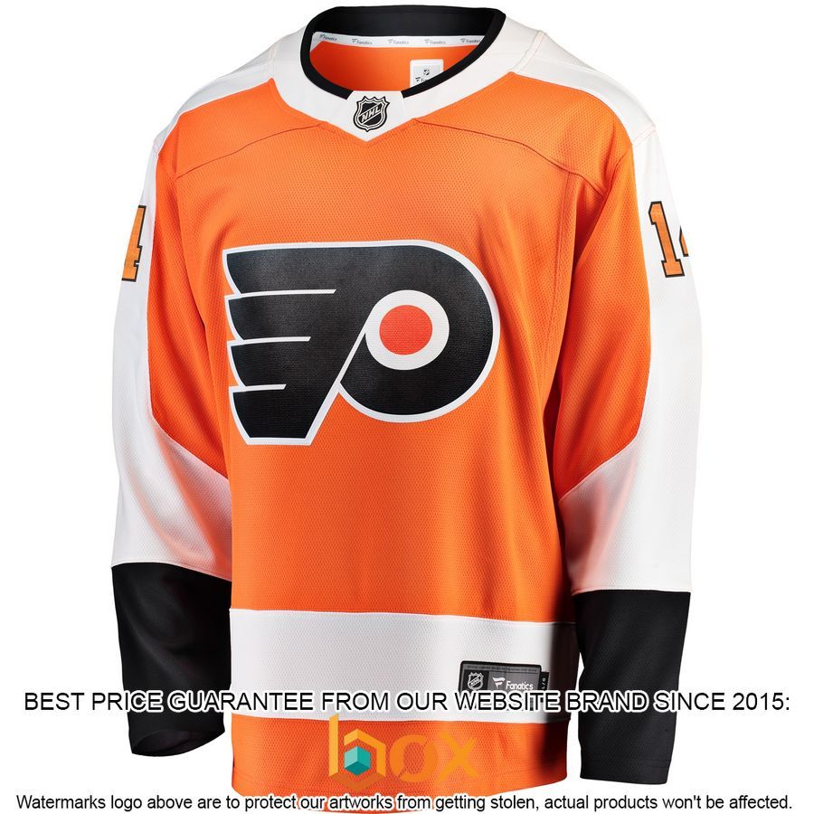 NEW Sean Couturier Philadelphia Flyers Orange Hockey Jersey 2