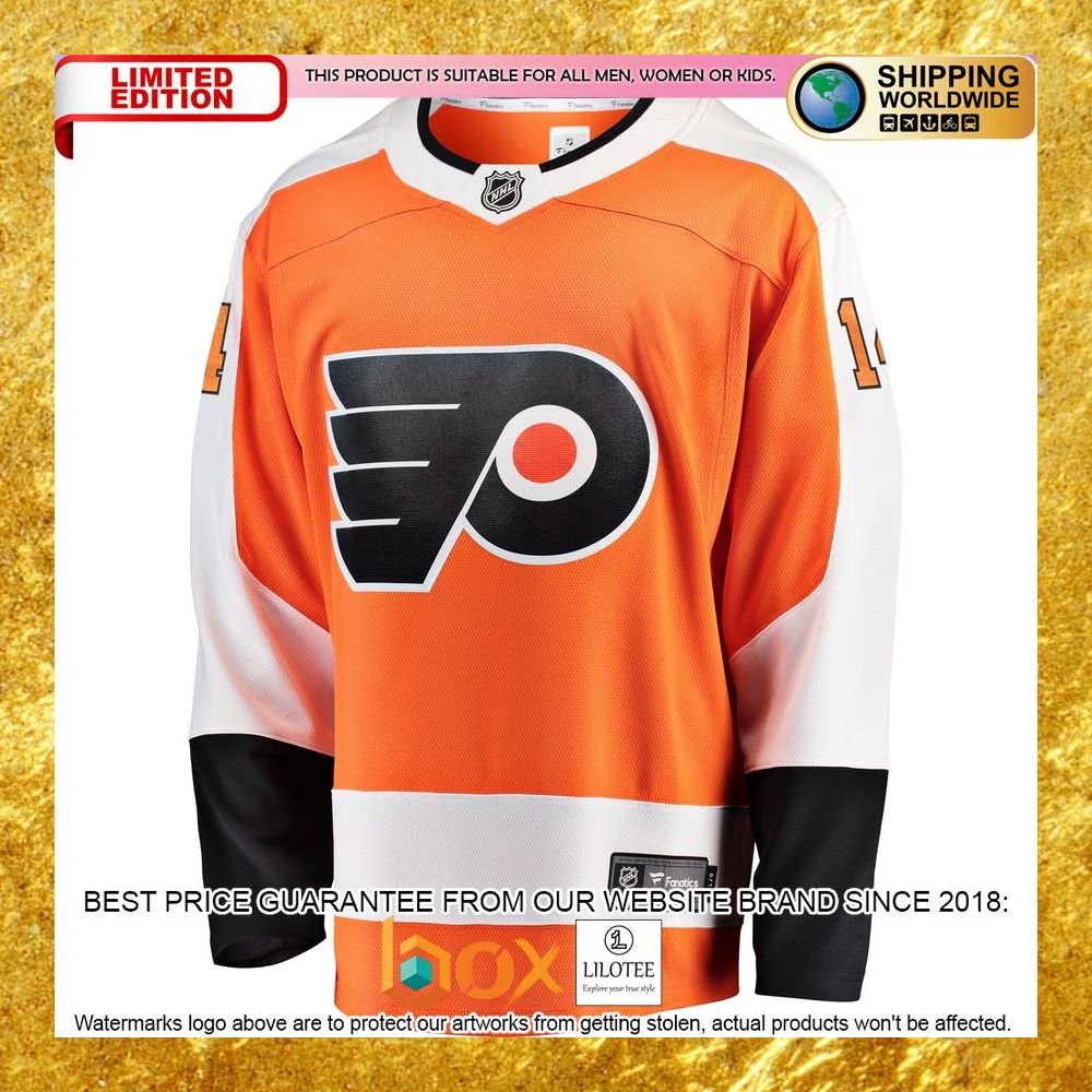 NEW Sean Couturier Philadelphia Flyers Orange Hockey Jersey 6