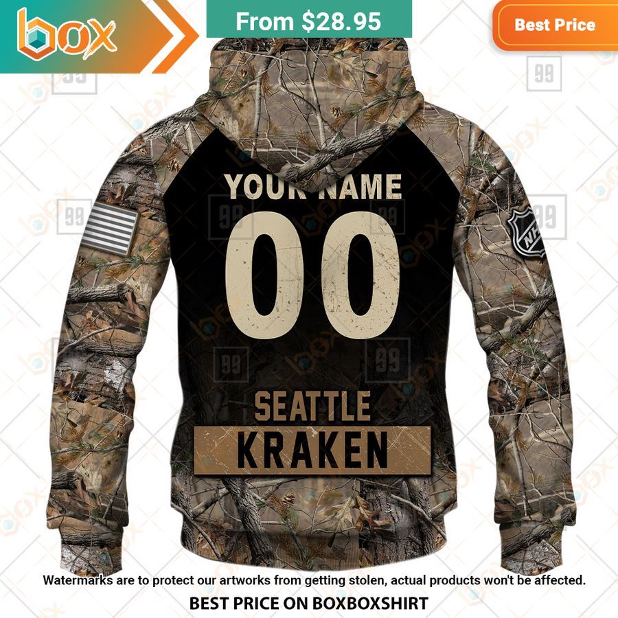 BEST Seattle Kraken Hunting Camouflage Custom Shirt 6
