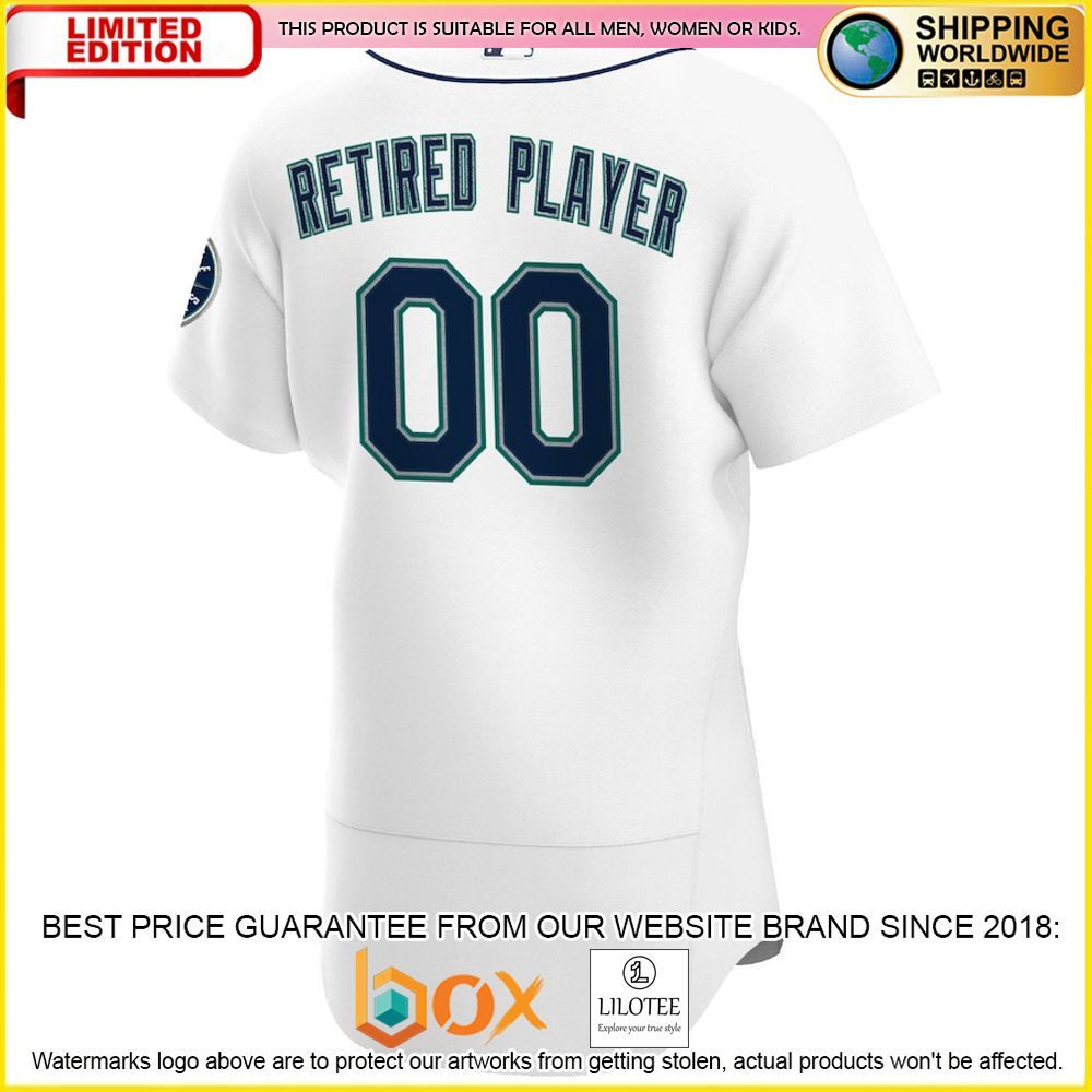 HOT Seattle Mariners White Baseball Jersey Shirt 3