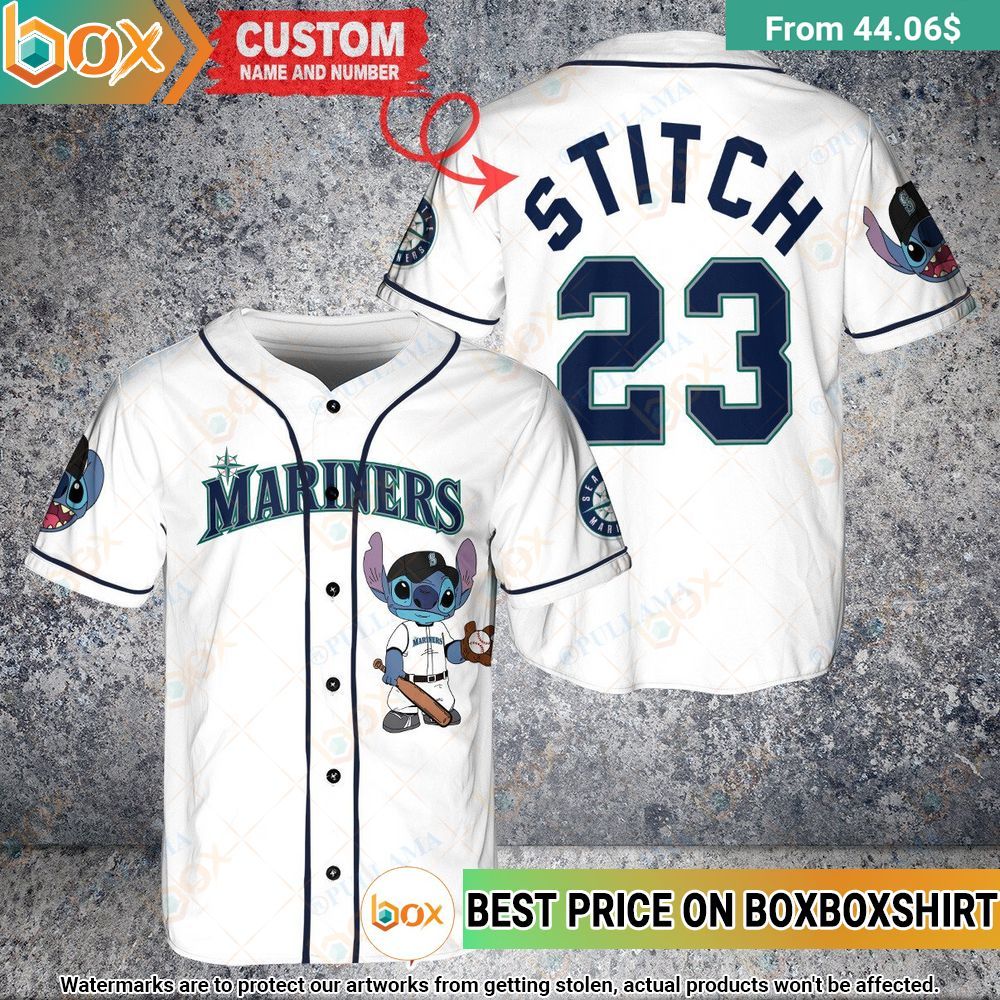 Seattle Mariners Stitch Custom Baseball Jersey 7