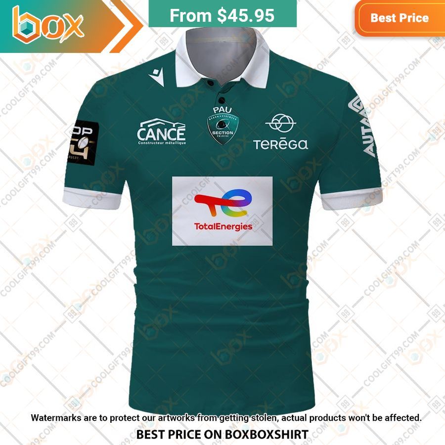 HOT Section Paloise Rugby 2223 Jersey Style Polo Shirt 2