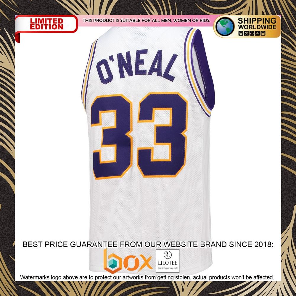 NEW Shaquille O'Neal LSU Tigers Original Retro Brand Alumni Commemorative Classic White Basketball Jersey 8