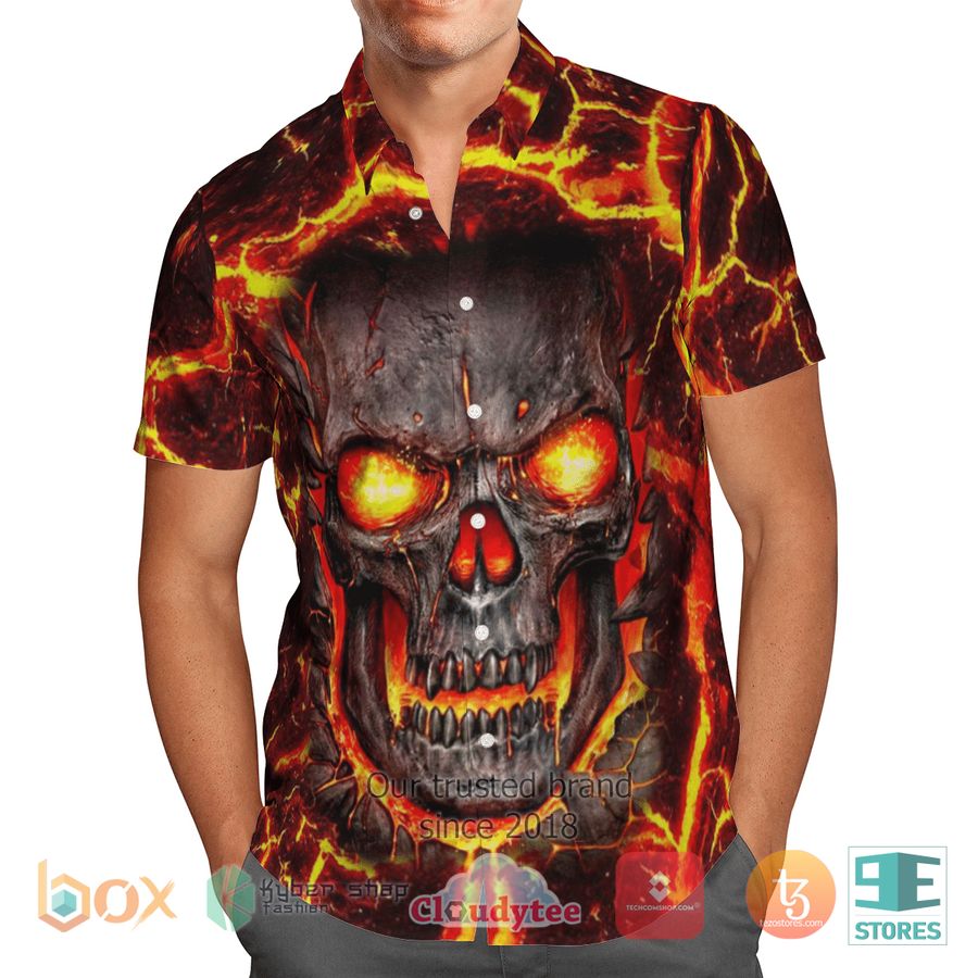Skull Fire Hawaiian Shirt 2