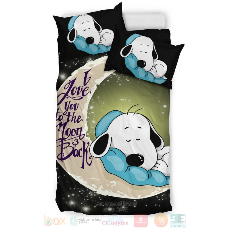 Snoopy I Love You to the Moon and Back Bedding Set 2