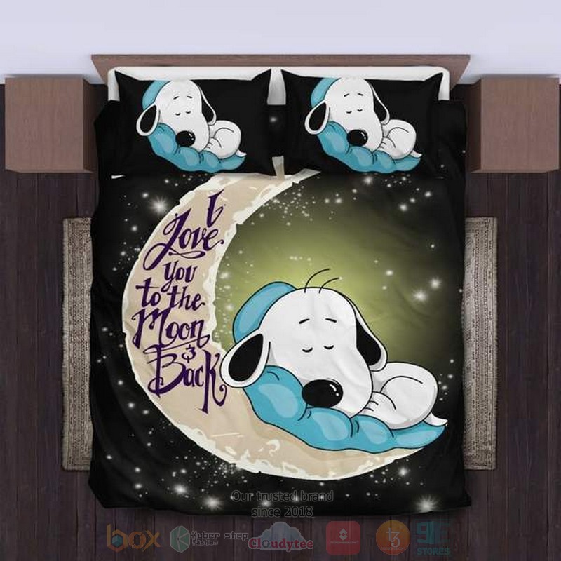 Snoopy I Love You to the Moon and Back Bedding Set 1