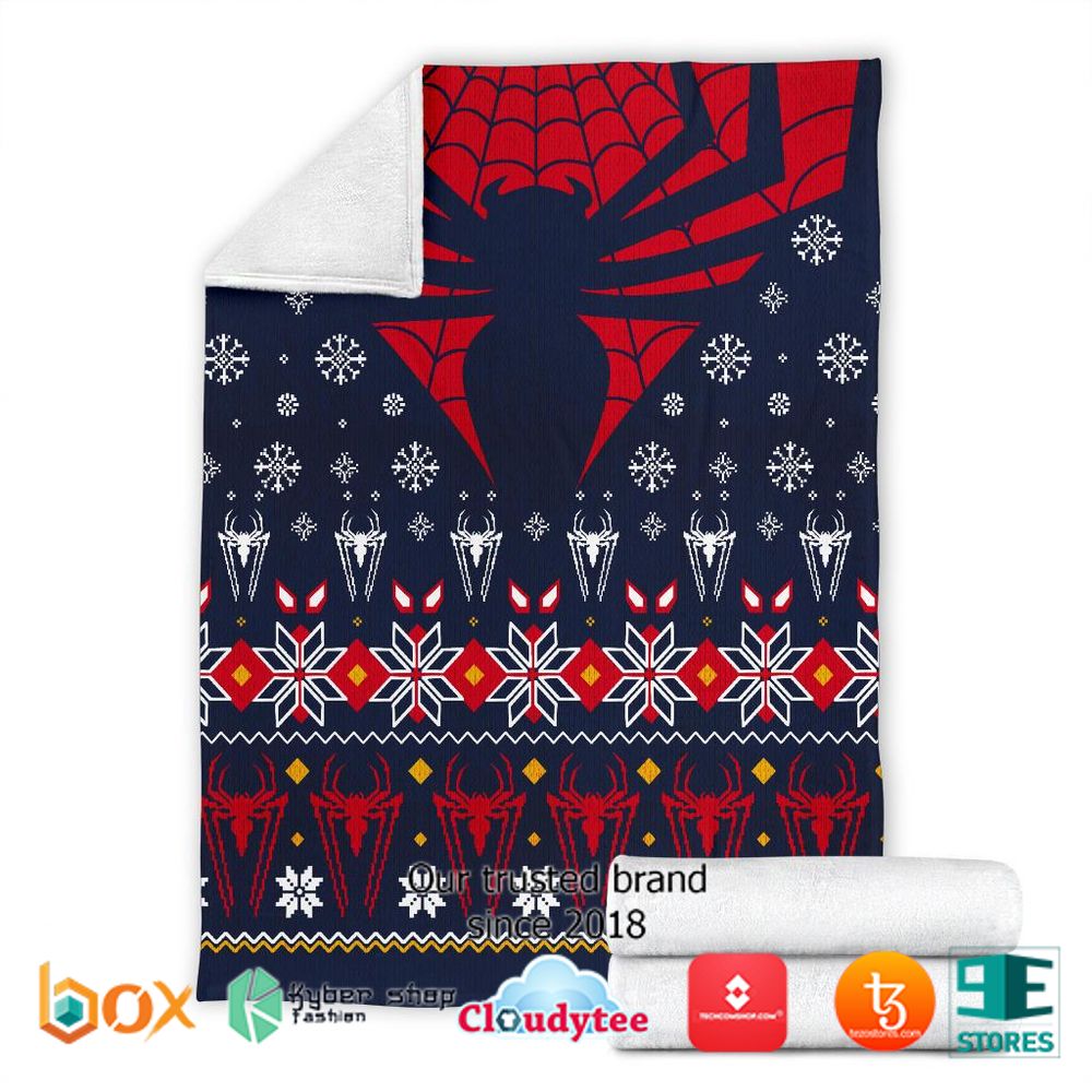 Spiderman Black Ugly Christmas Blanket 7