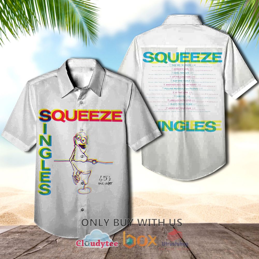Squeeze Singles 45's and Under Albums Hawaiian Shirt 1