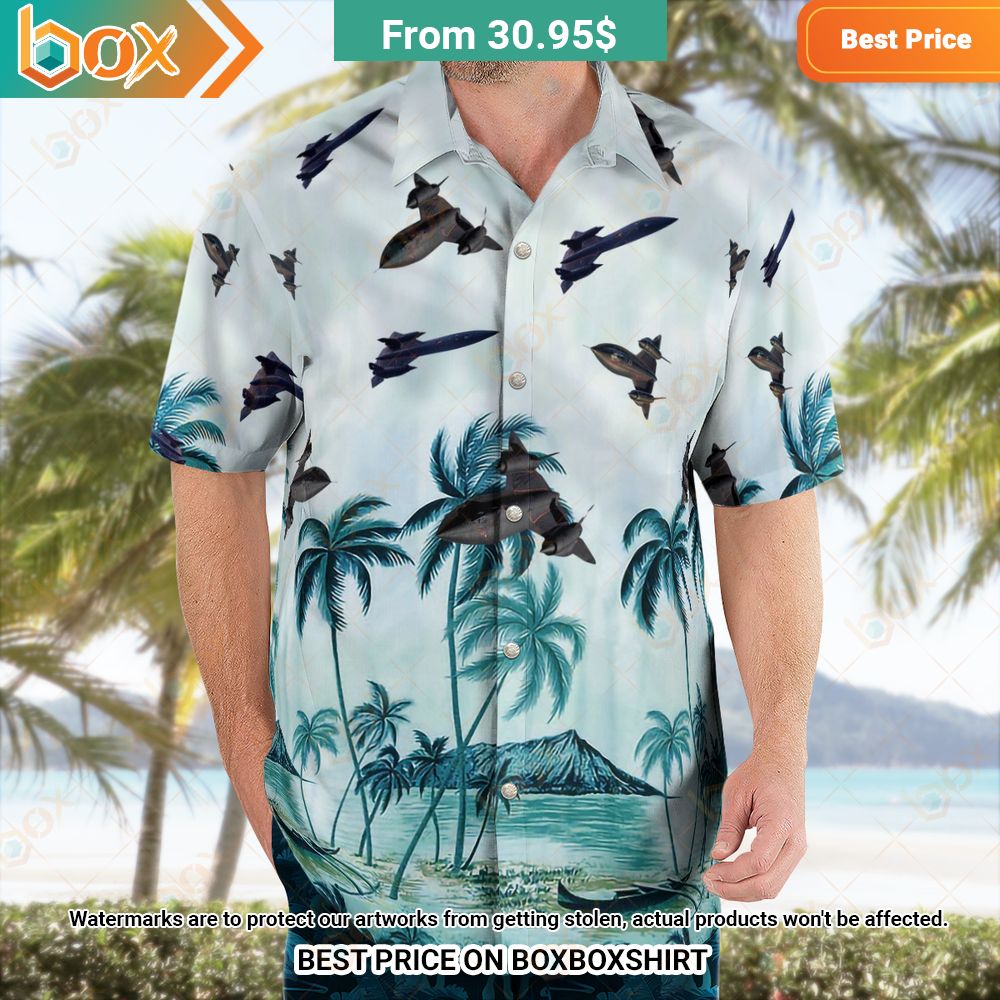 Sr-71 Blackbird Hawaiian Shirt 4