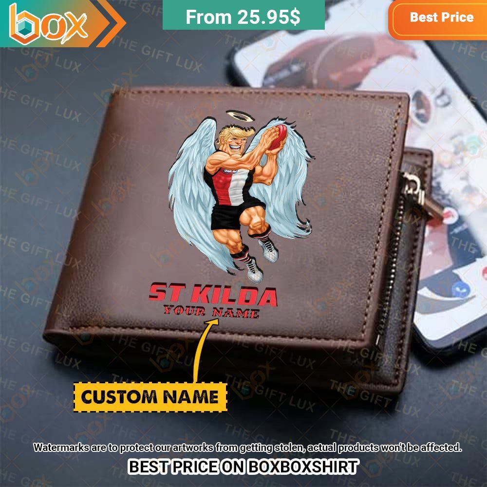 st kilda football club mascot custom leather wallet 1 693
