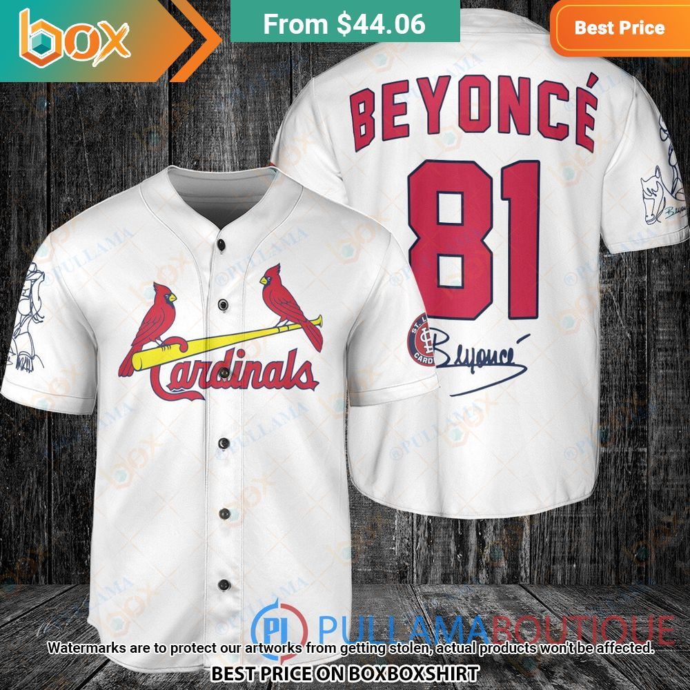 St.Louis Cardinals Beyonce Jersey Baseball Shirt White Custom Number And  Name - Freedomdesign
