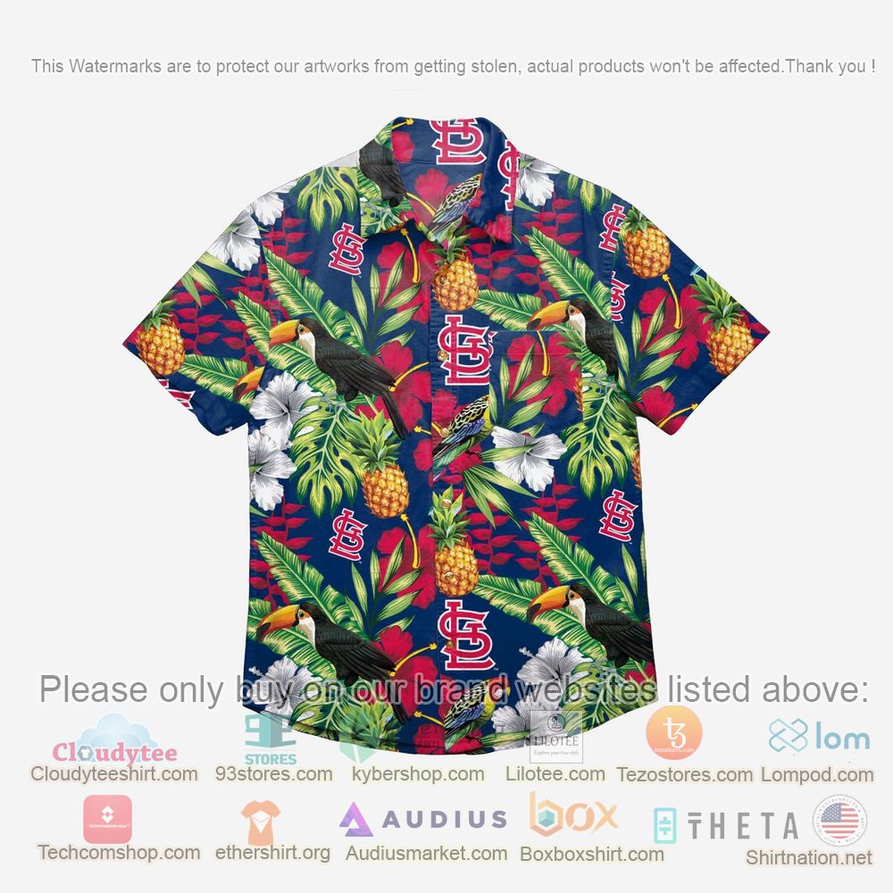 HOT St Louis Cardinals Floral Button-Up Hawaii Shirt 1