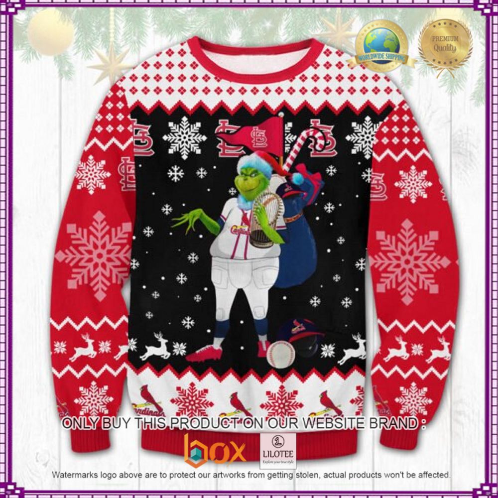 HOT St. Louis Cardinals Grinch Christmas Ugly Sweater 2