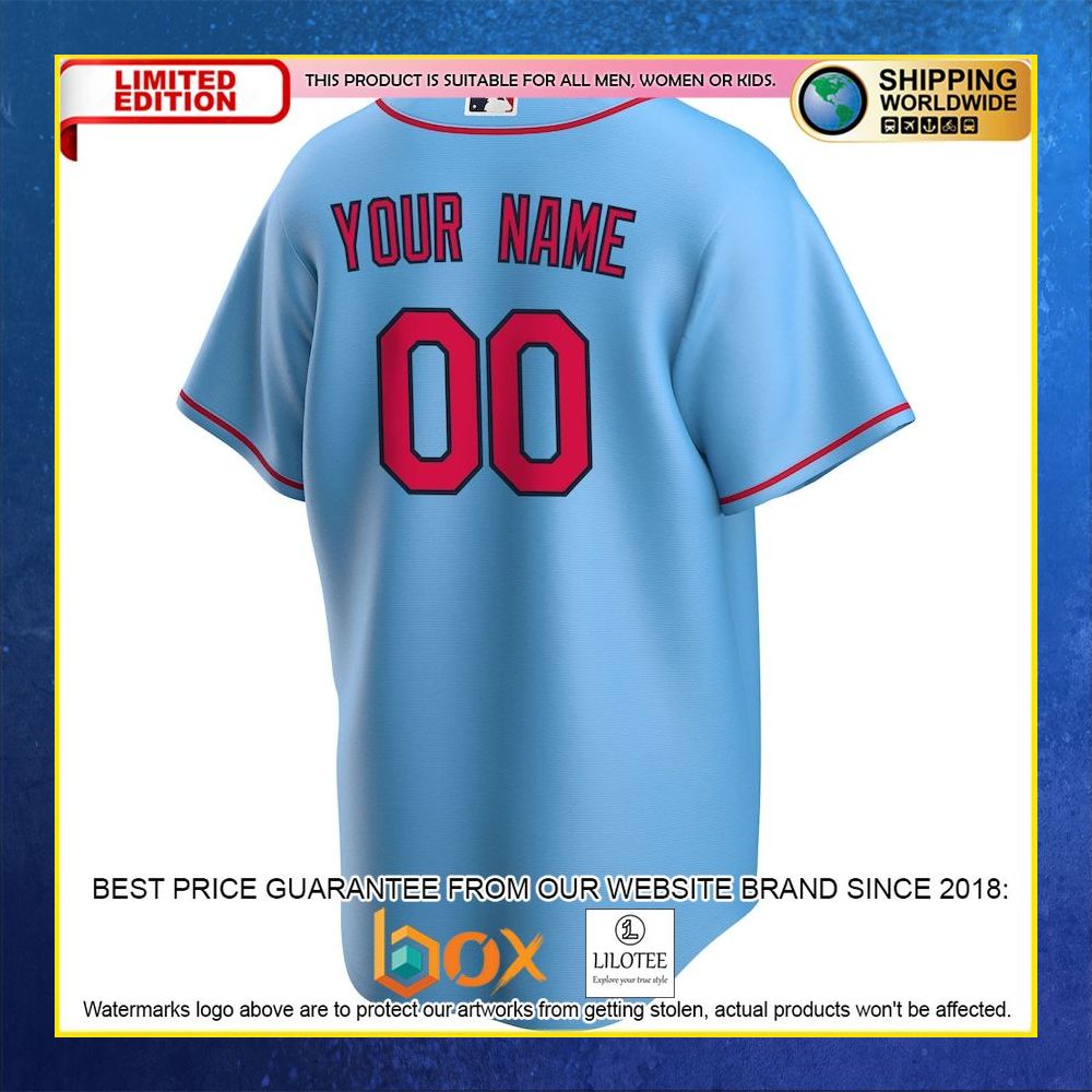 HOT St Louis Cardinals Custom Name Number Light Blue Baseball Jersey Shirt 6