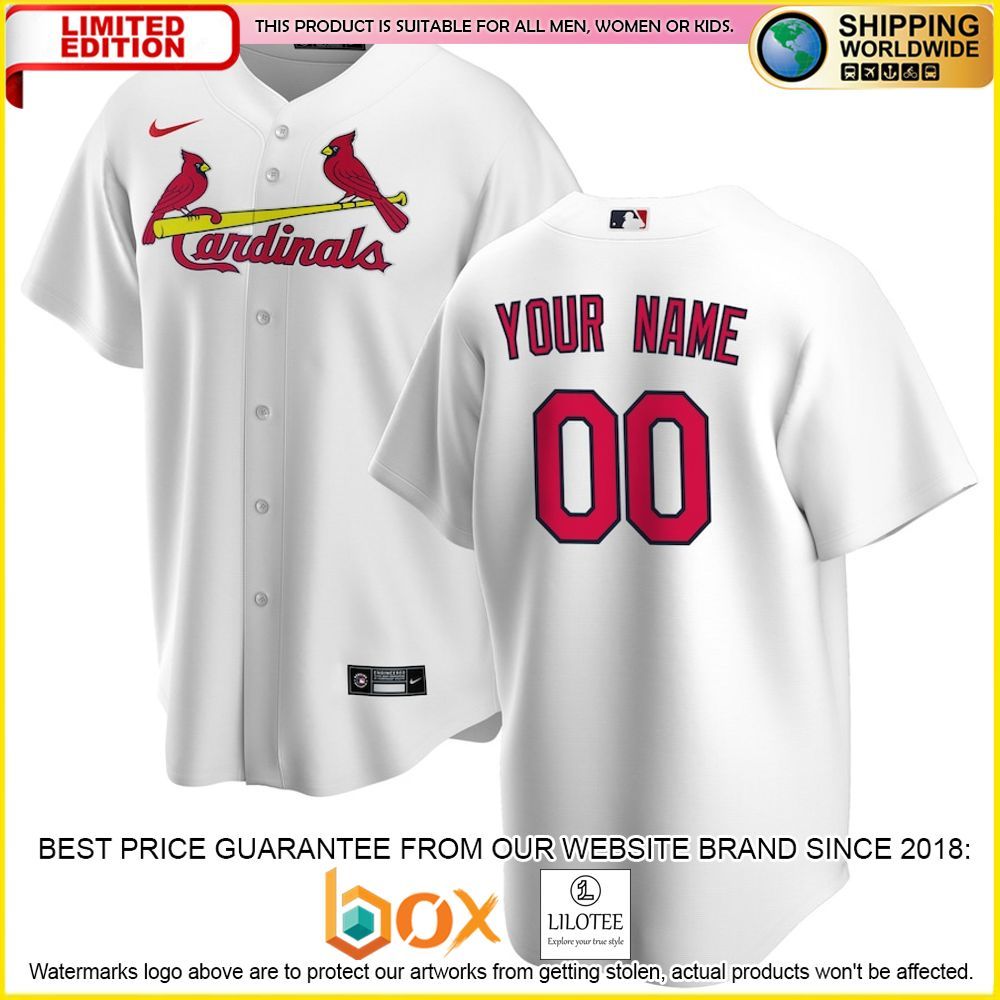 HOT St Louis Cardinals Custom Name Number White Baseball Jersey Shirt 1