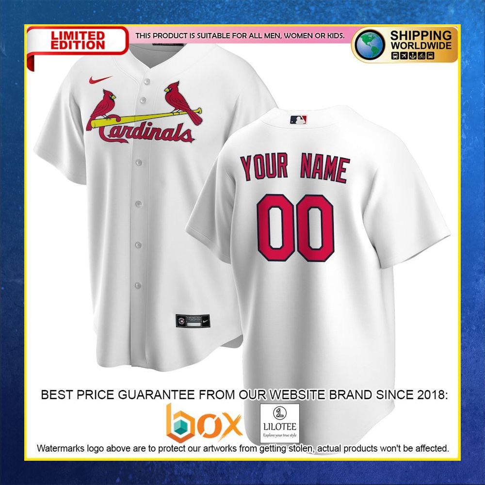 HOT St Louis Cardinals Custom Name Number White Baseball Jersey Shirt 4