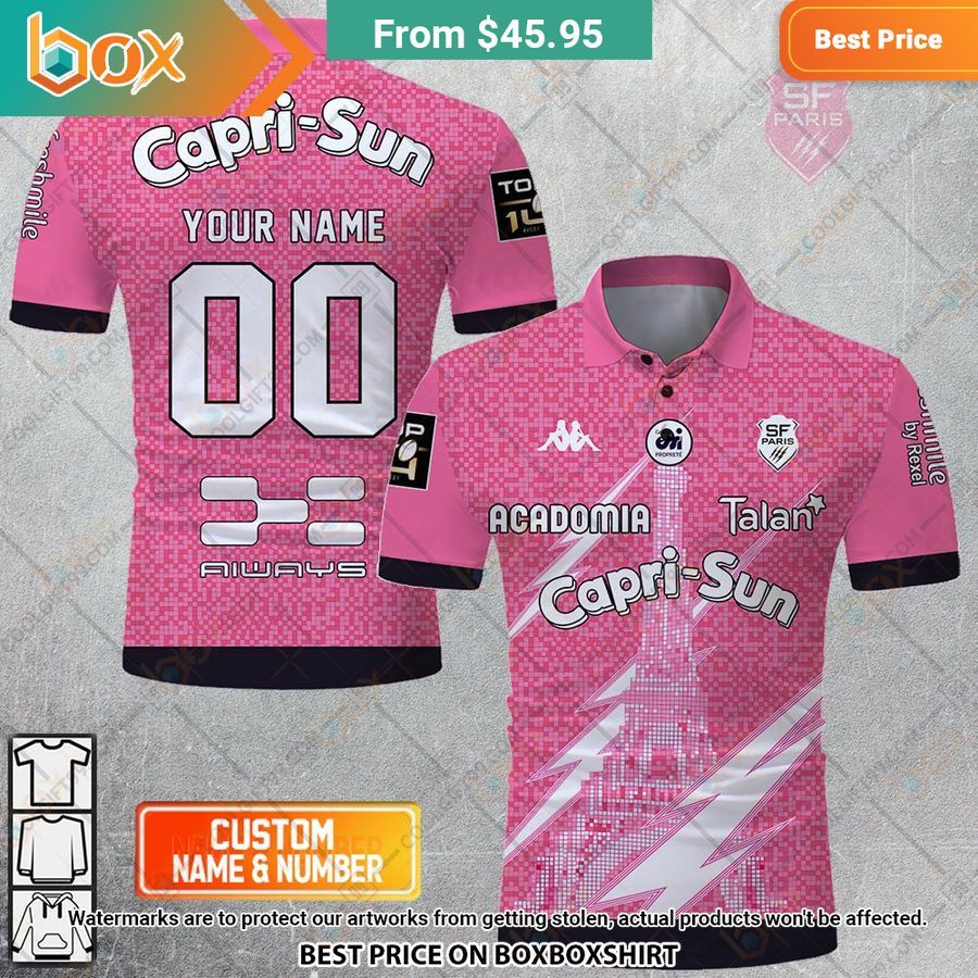 HOT Stade Francais Paris Rugby 2223 Jersey Style Polo Shirt 1