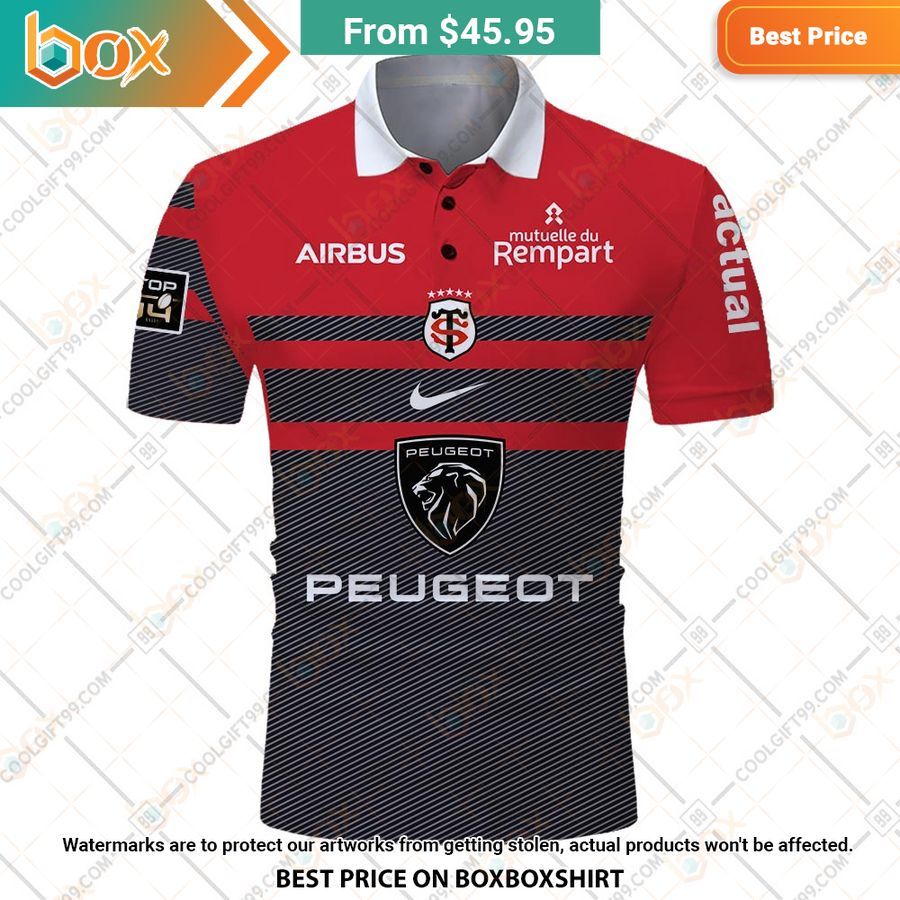 HOT Stade Toulousain Rugby 2223 Jersey Style Polo Shirt 2