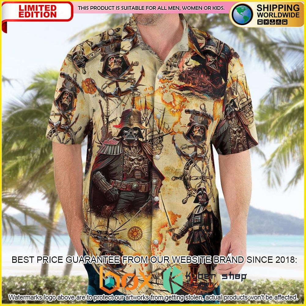 NEW Star Wars Darth Vader Pirates 3D Hawaii Shirt, Short 3