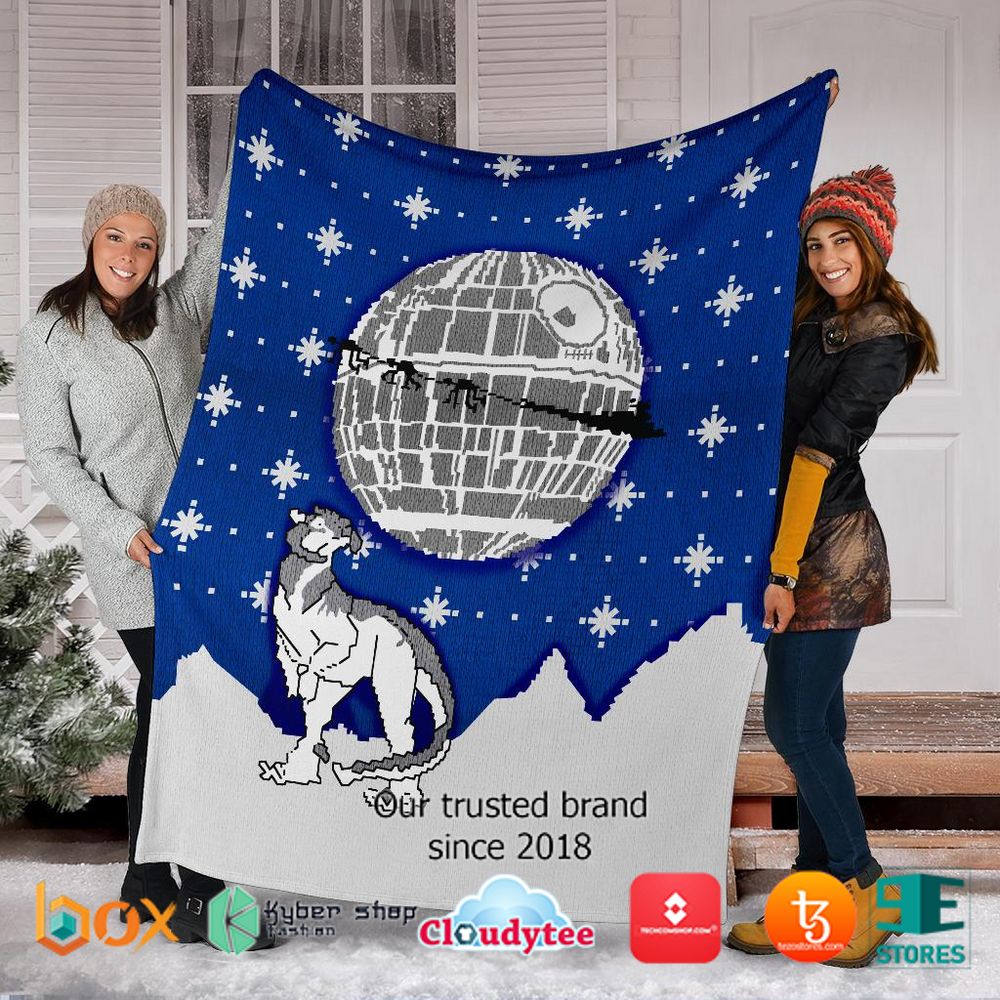 Star Wars Ugly Christmas Blue Blanket 1