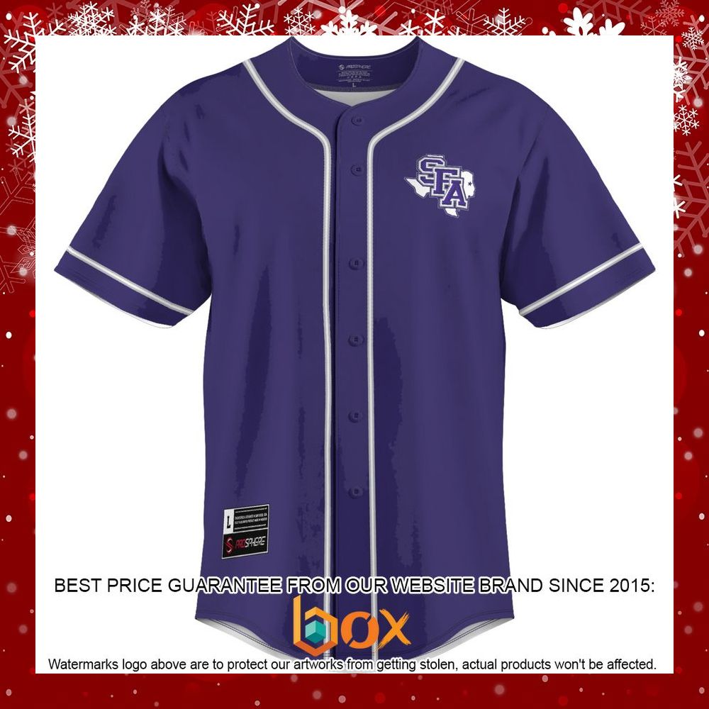 BEST Stephen F Austin Lumberjacks Purple Baseball Jersey 2