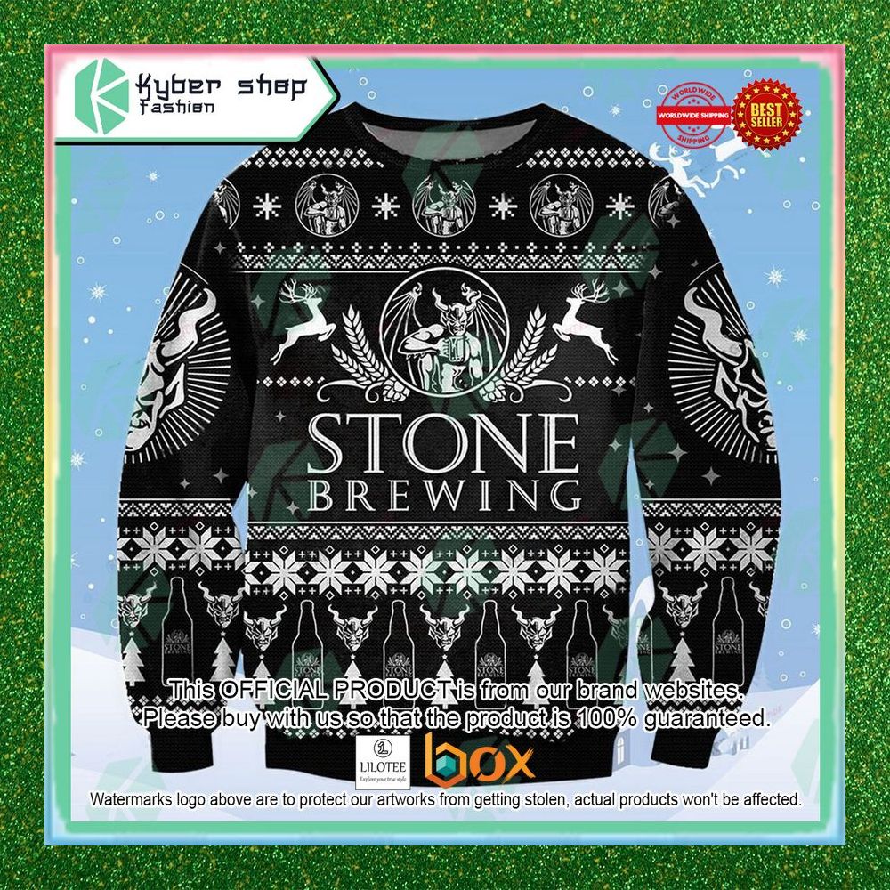 HOT Stone Brewing Christmas Sweater 1