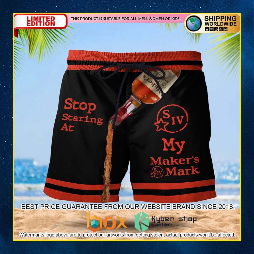 NEW Stop Staring At My Makers Mark 3D Hawaii Short 14