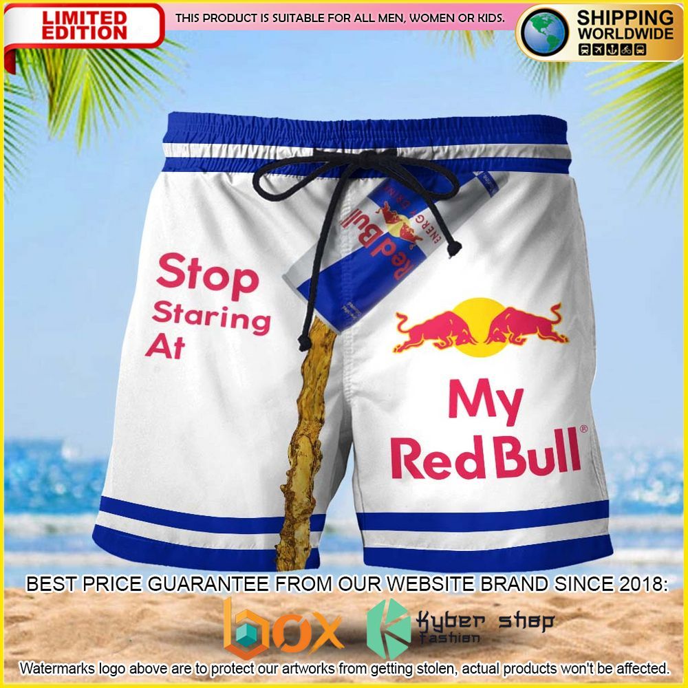 NEW Stop Staring At My Red Bull 3D Hawaii Short 9