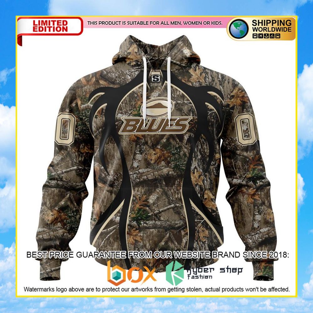 NEW Super Rugby Auckland Blues Hunting Camo Personalized 3D Hoodie, Shirt 10
