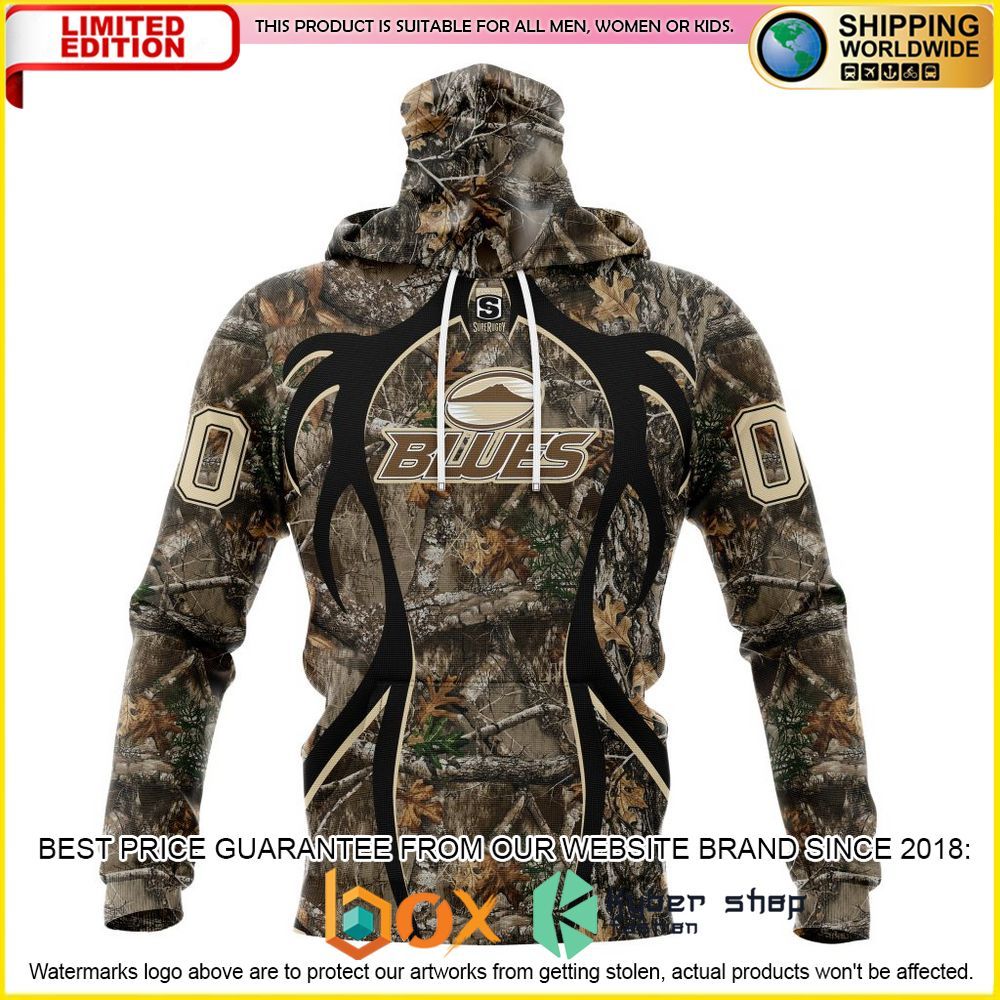 NEW Super Rugby Auckland Blues Hunting Camo Personalized 3D Hoodie, Shirt 4