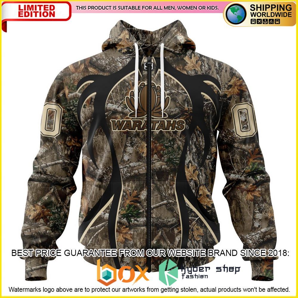 NEW Super Rugby New South Whale Waratahs Hunting Camo Personalized 3D Hoodie, Shirt 19