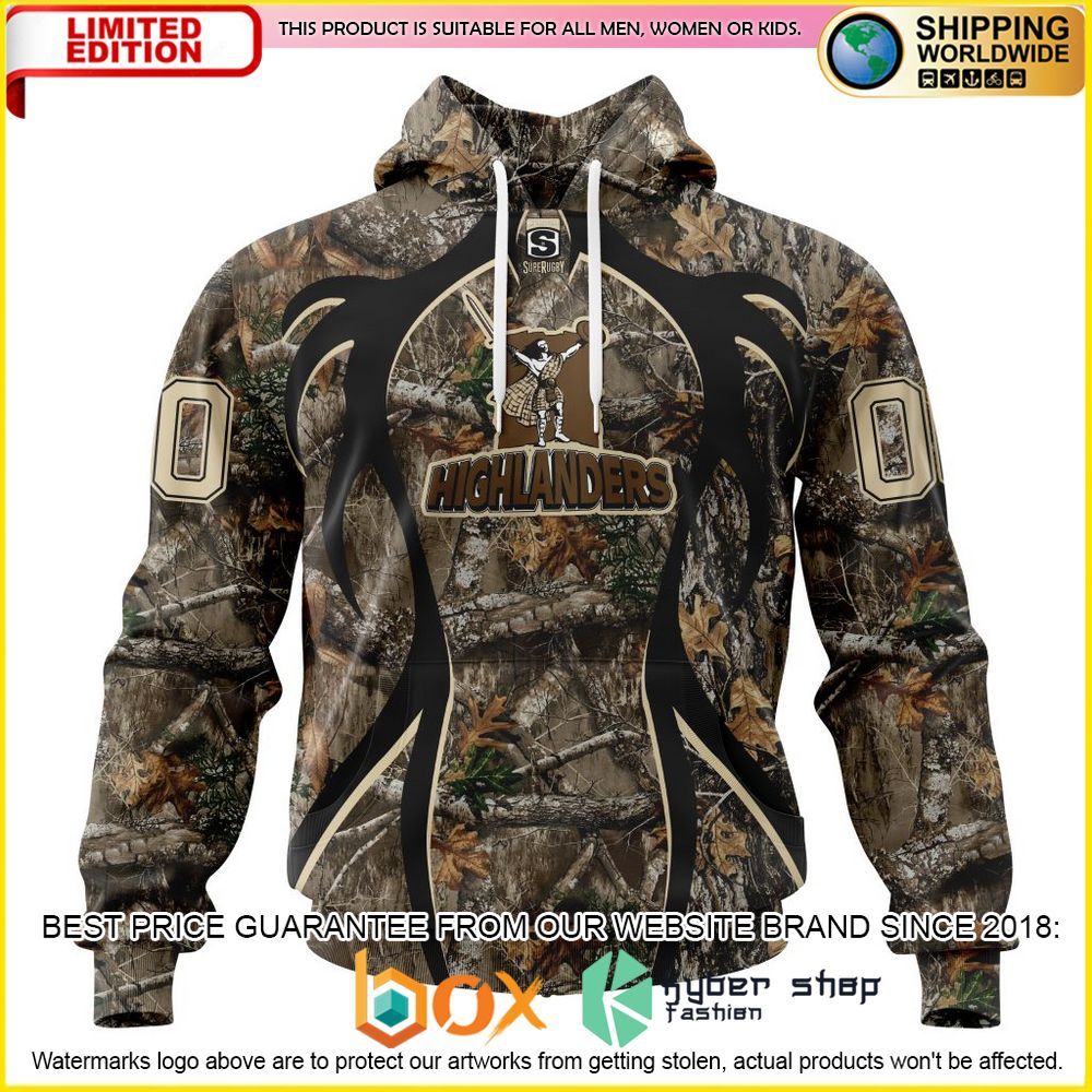 NEW Super Rugby Speights Highlanders Hunting Camo Personalized 3D Hoodie, Shirt 36