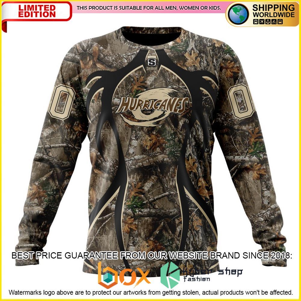 NEW Super Rugby Wellington Huricanes Hunting Camo Personalized 3D Hoodie, Shirt 6