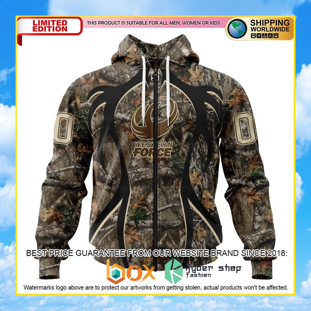 NEW Super Rugby Western Force Hunting Camo Personalized 3D Hoodie, Shirt 11