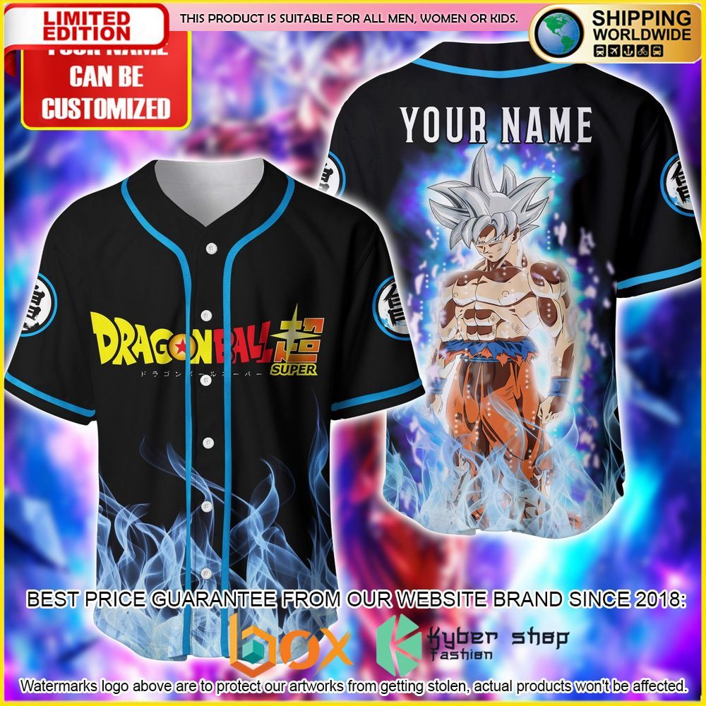 NEW Super Songoku Dragon Ball Custom Name Premium Baseball Jersey 1