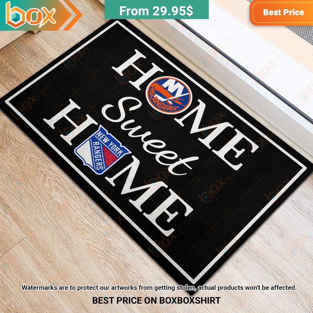 Sweet Home New York Islanders New York Rangers Doormat 7