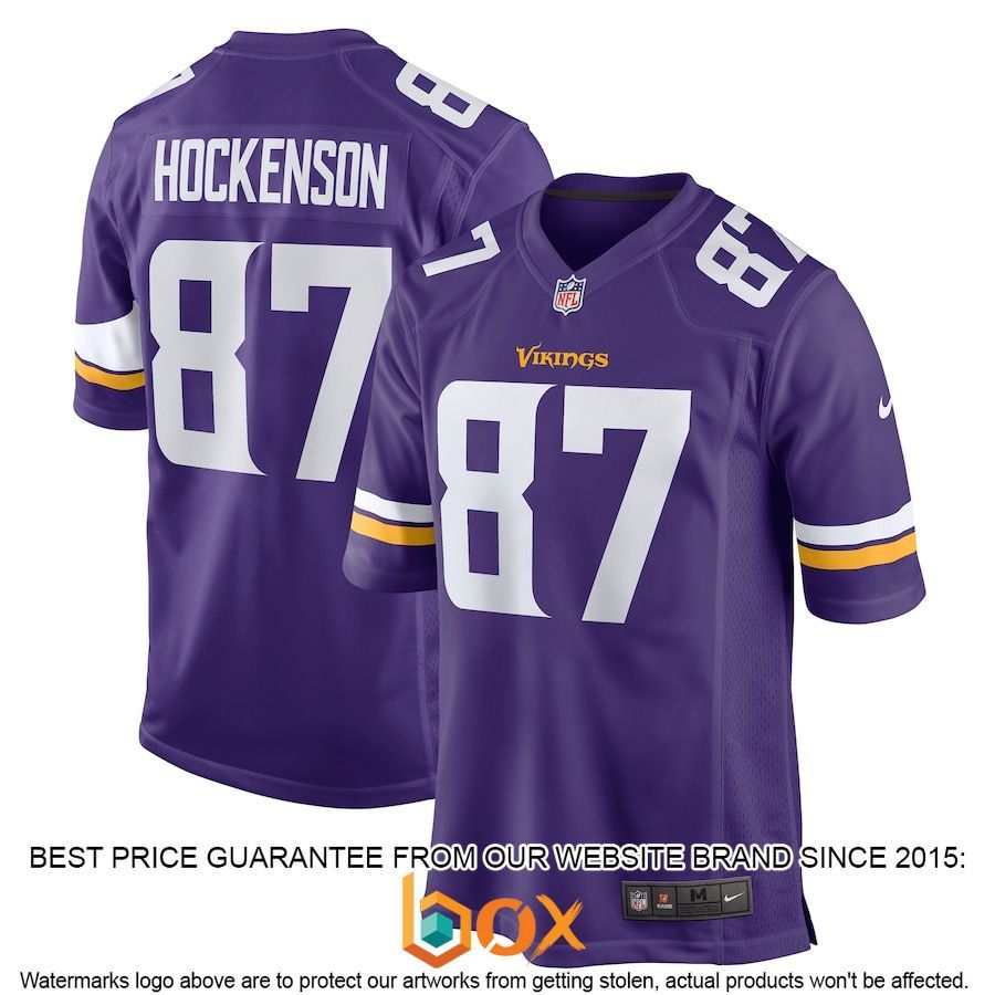 BEST T.J. Hockenson Minnesota Vikings Player Purple Football Jersey 1