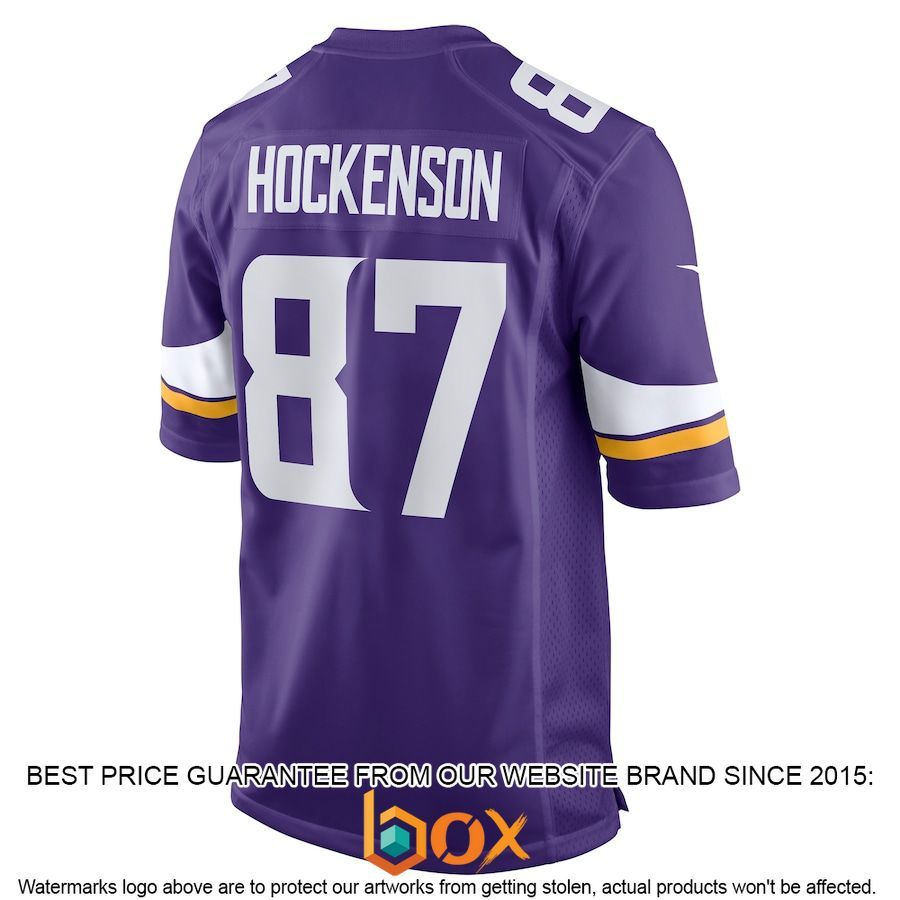 BEST T.J. Hockenson Minnesota Vikings Player Purple Football Jersey 3
